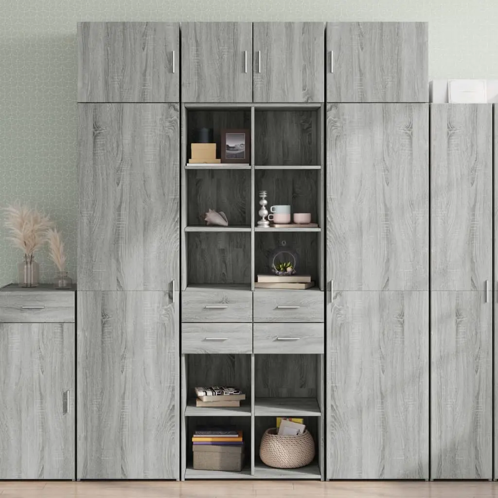 Armadietto Grigio Sonoma 70x42,5x225 cm in Truciolato