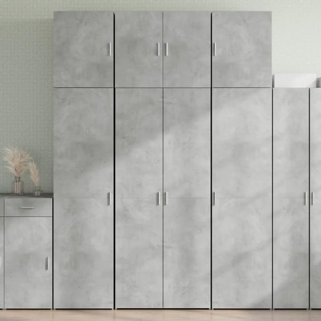 Credenza Grigio Cemento 80x42,5x249 cm in Legno Multistrato