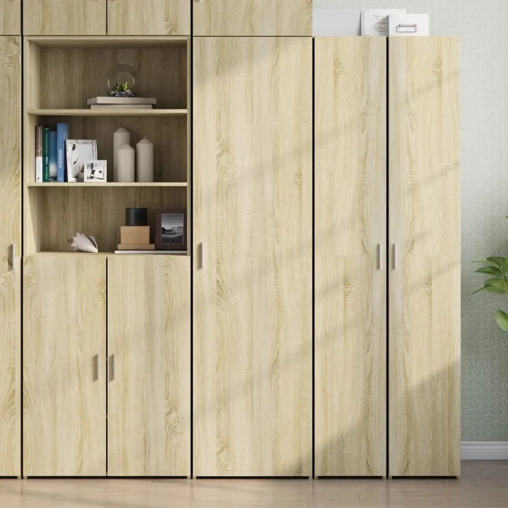 Credenza Rovere Sonoma 50x42,5x185 cm in Legno Multistrato