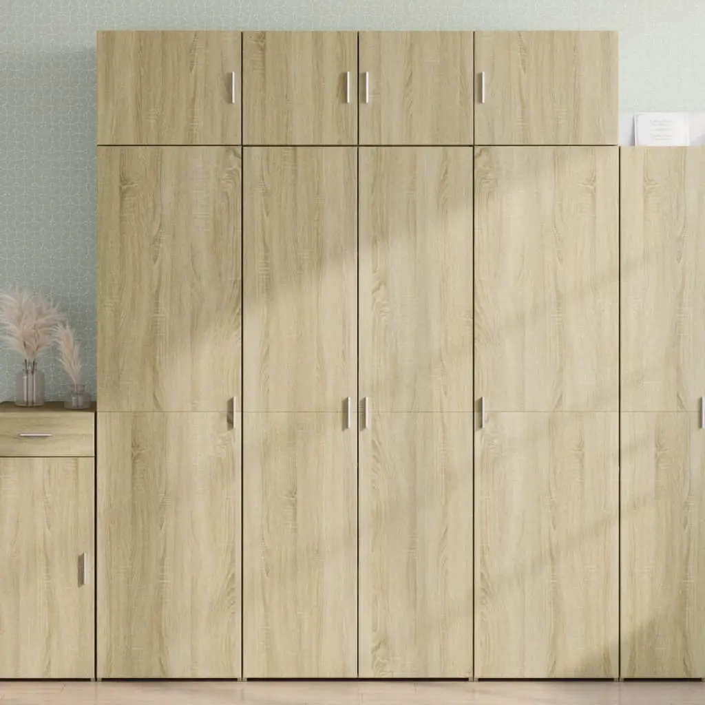 Credenza Rovere Sonoma 80x42,5x185 cm in Legno Multistrato