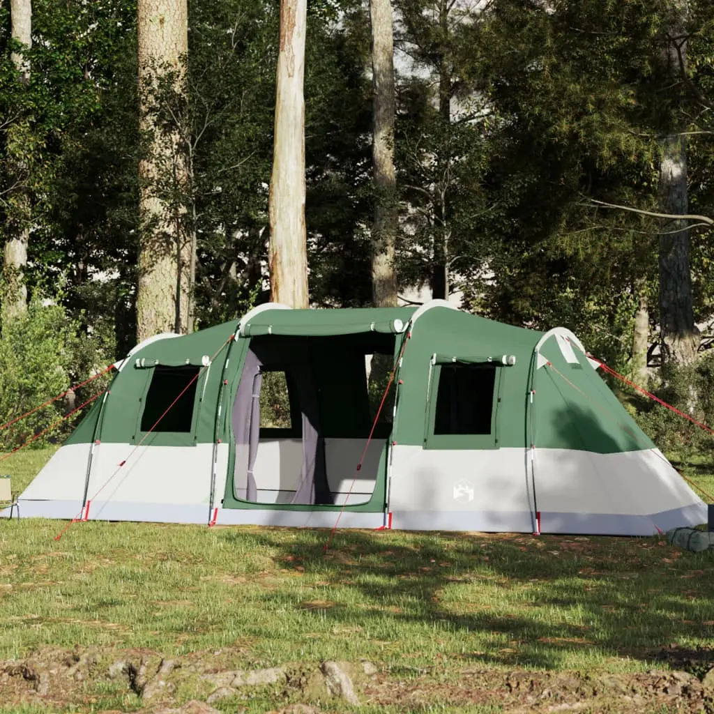 Tenda Familiare a Tunnel per 6 Persone Verde Impermeabile