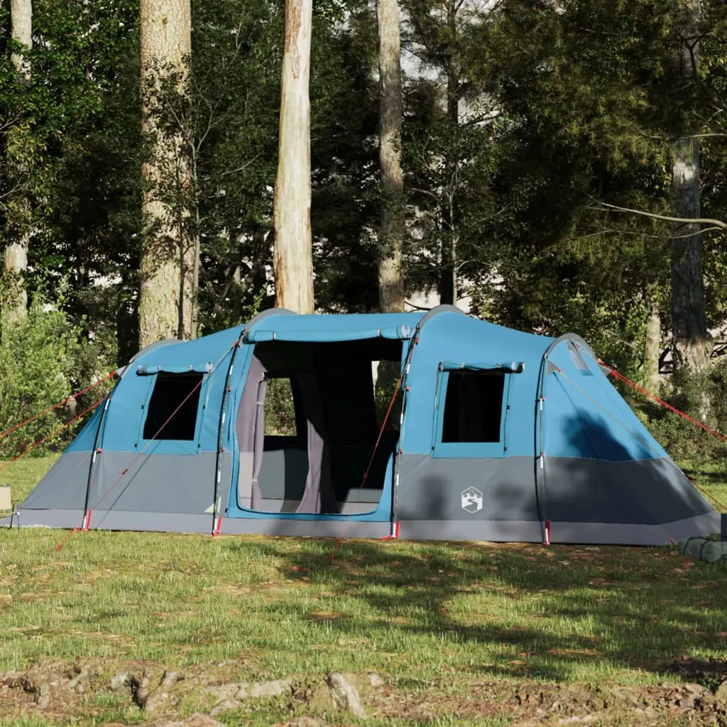 Tenda Familiare a Tunnel per 6 Persone Blu Impermeabile