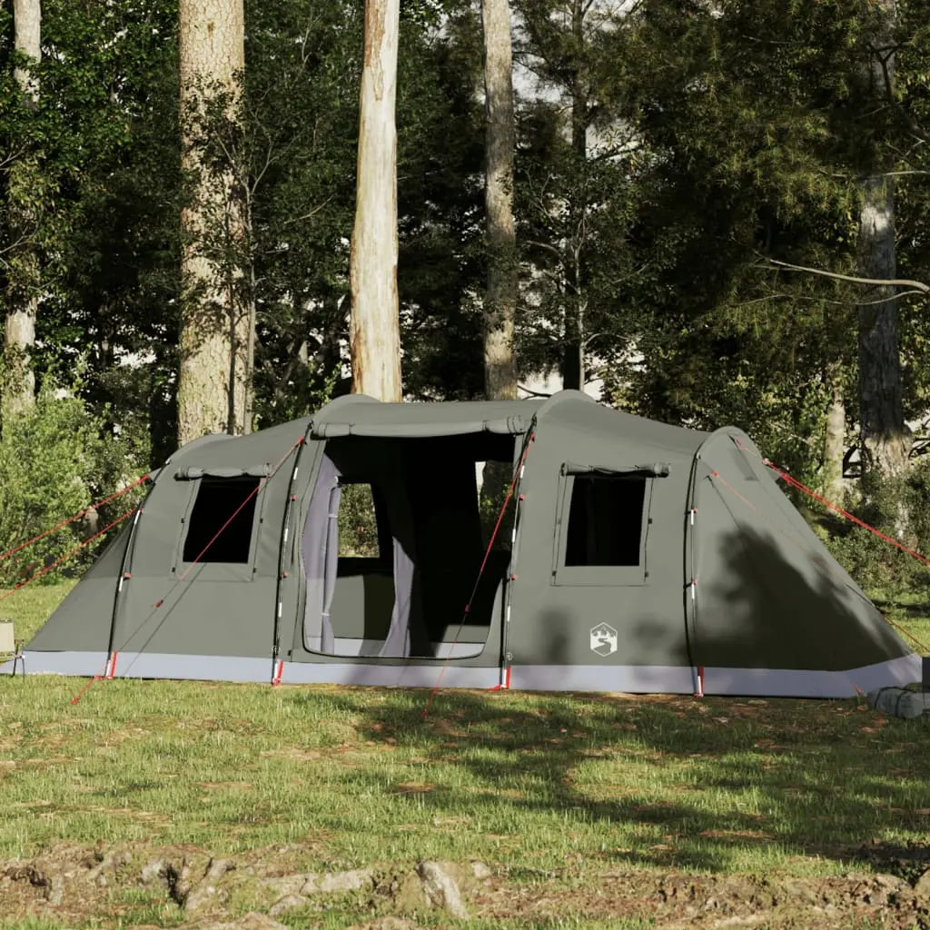 Tenda Familiare a Tunnel per 6 Persone Verde Oliva Impermeabile