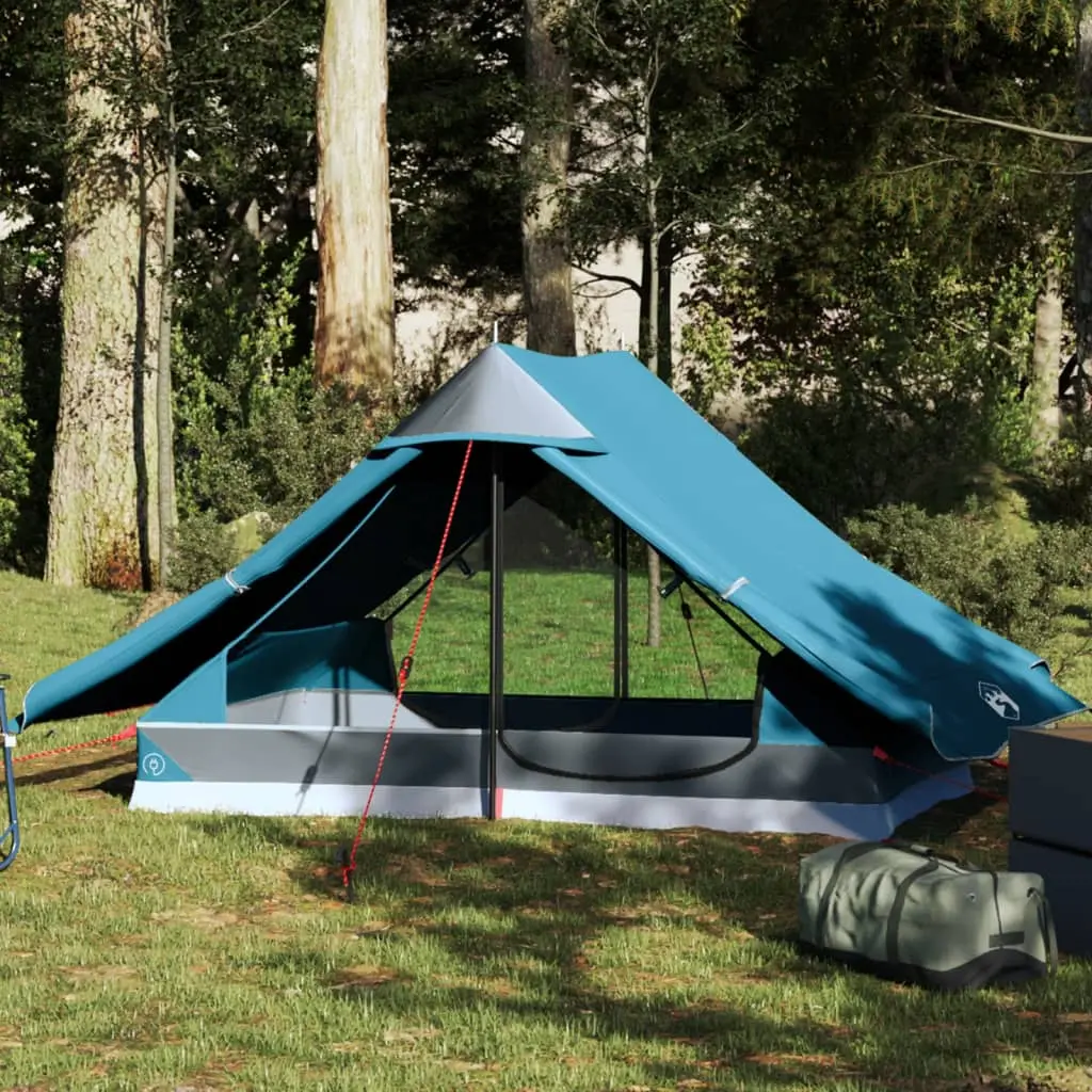 Tenda da Campeggio per 2 Persone Blu Impermeabile