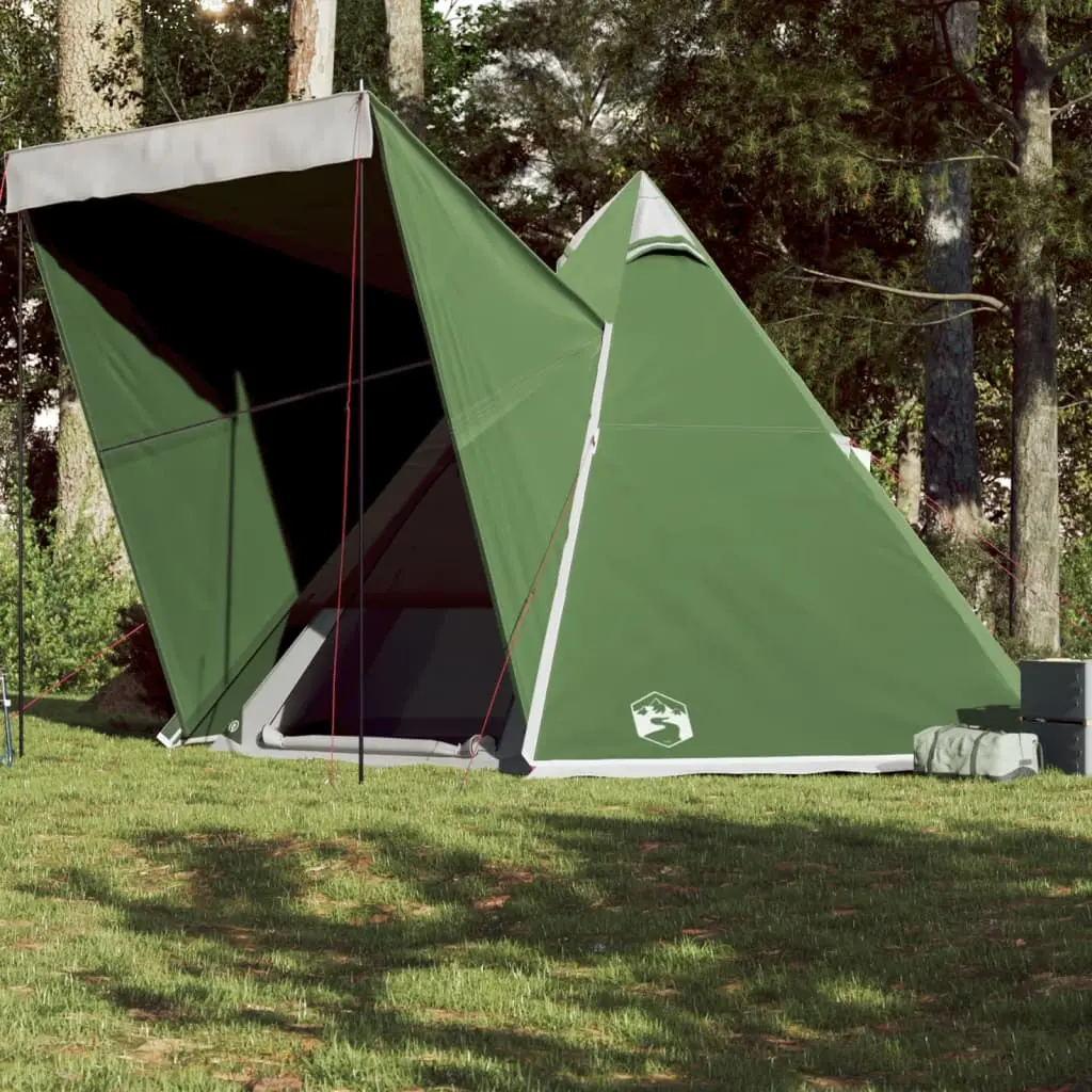 Tenda Familiare Tipi per 6 Persone Verde Impermeabile