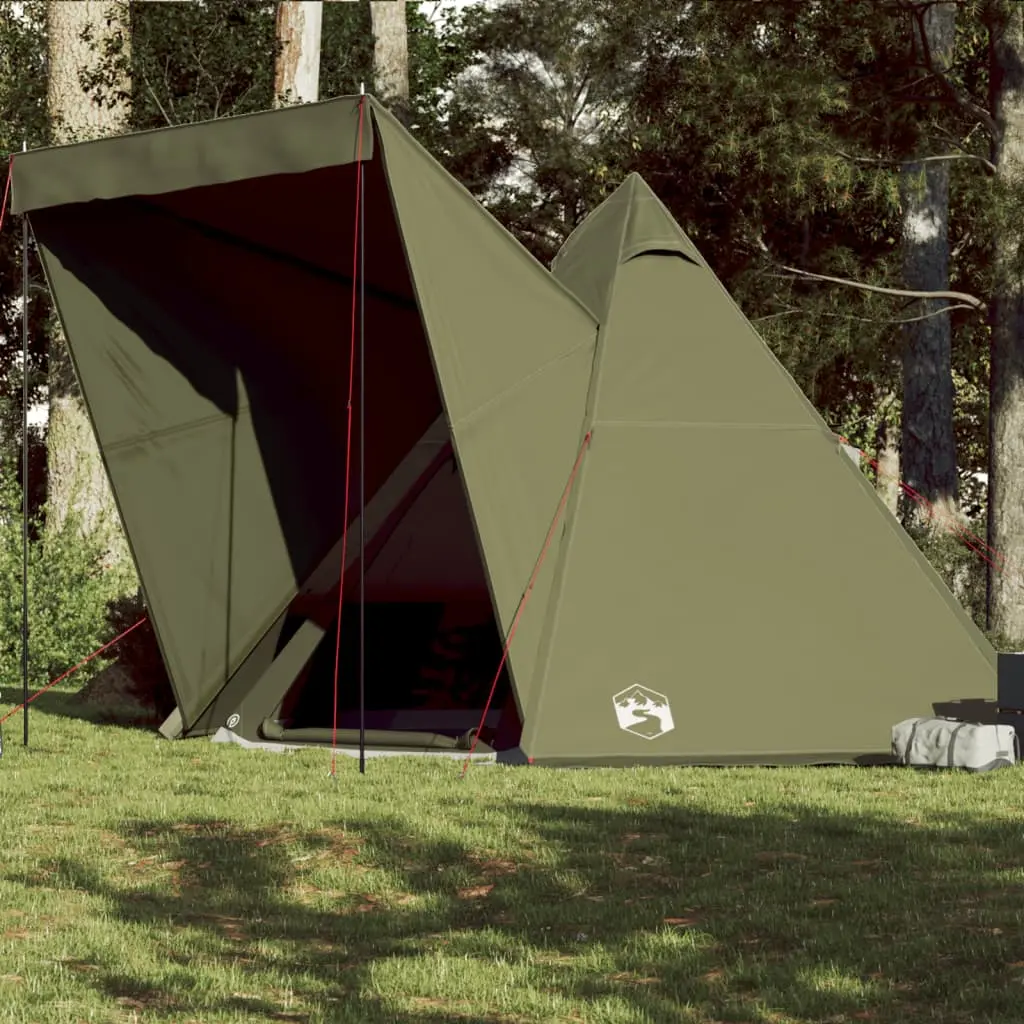 Tenda Familiare Tipi per 6 Persone Verde Oliva Impermeabile