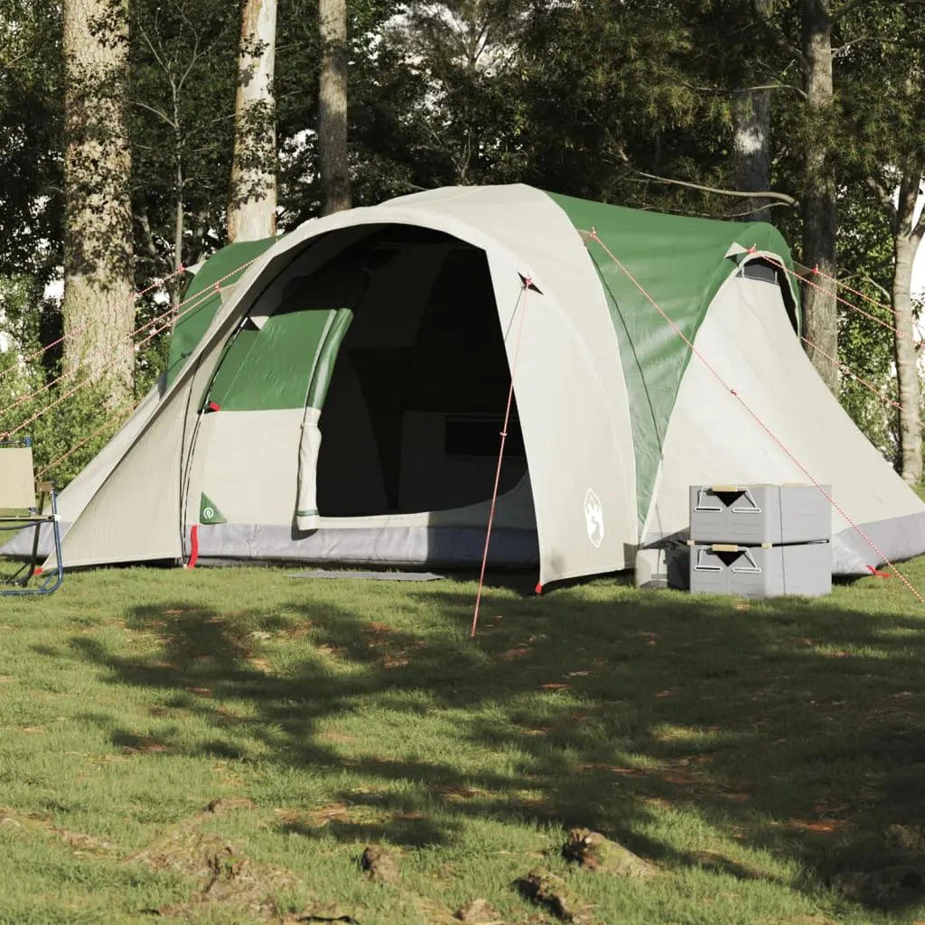 Tenda da Campeggio a Cupola per 6 Persone Verde Impermeabile