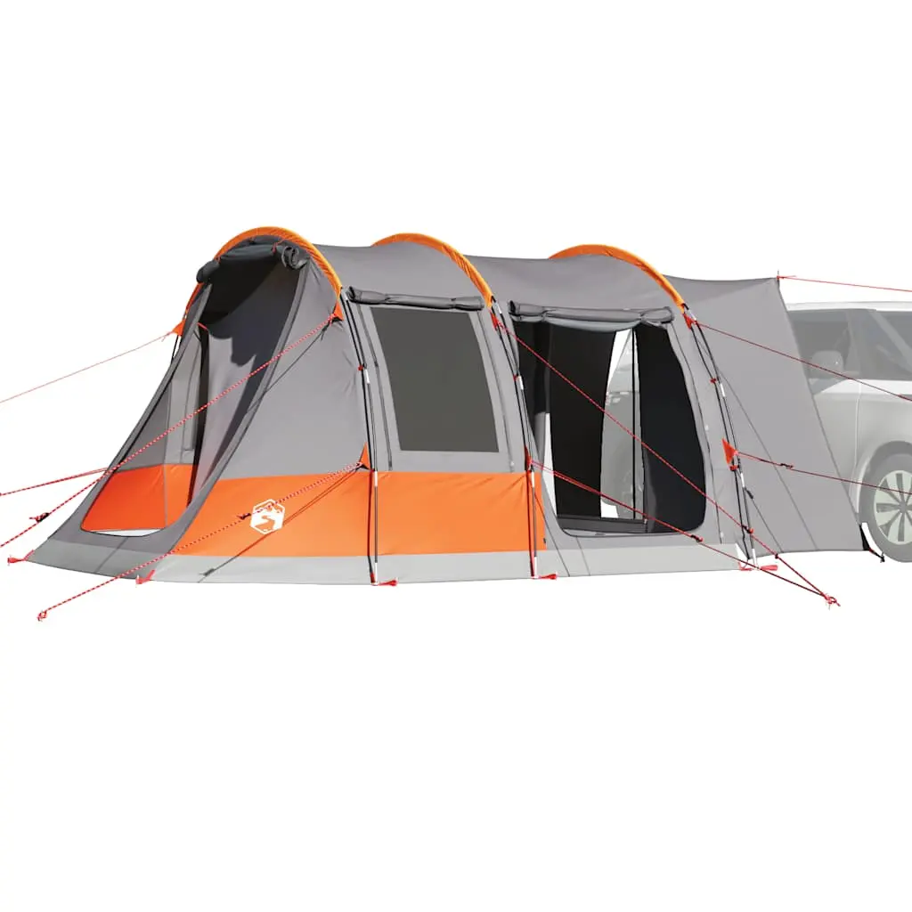 Tenda da Campeggio 2 Persone Grigio e Arancione Impermeabile