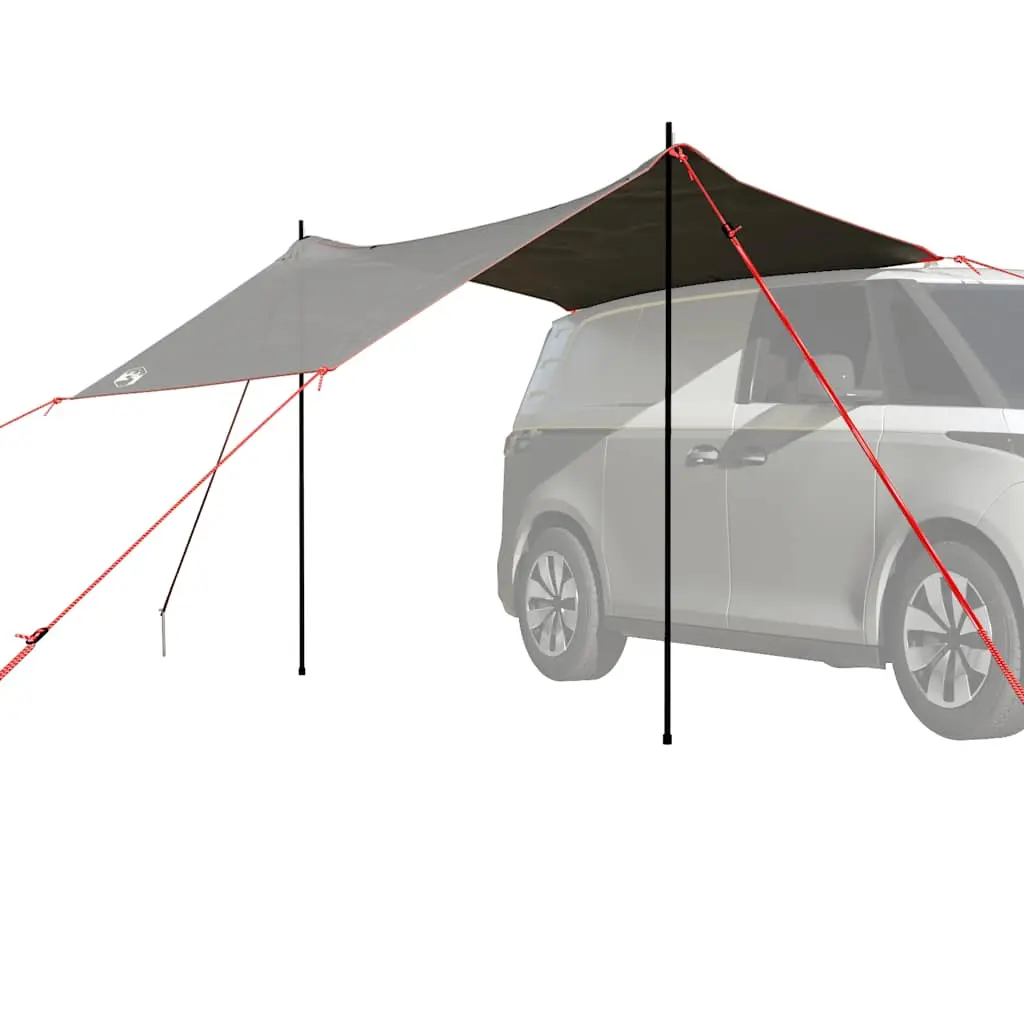 Tenda da Campeggio per Auto Grigio e Arancione Impermeabile