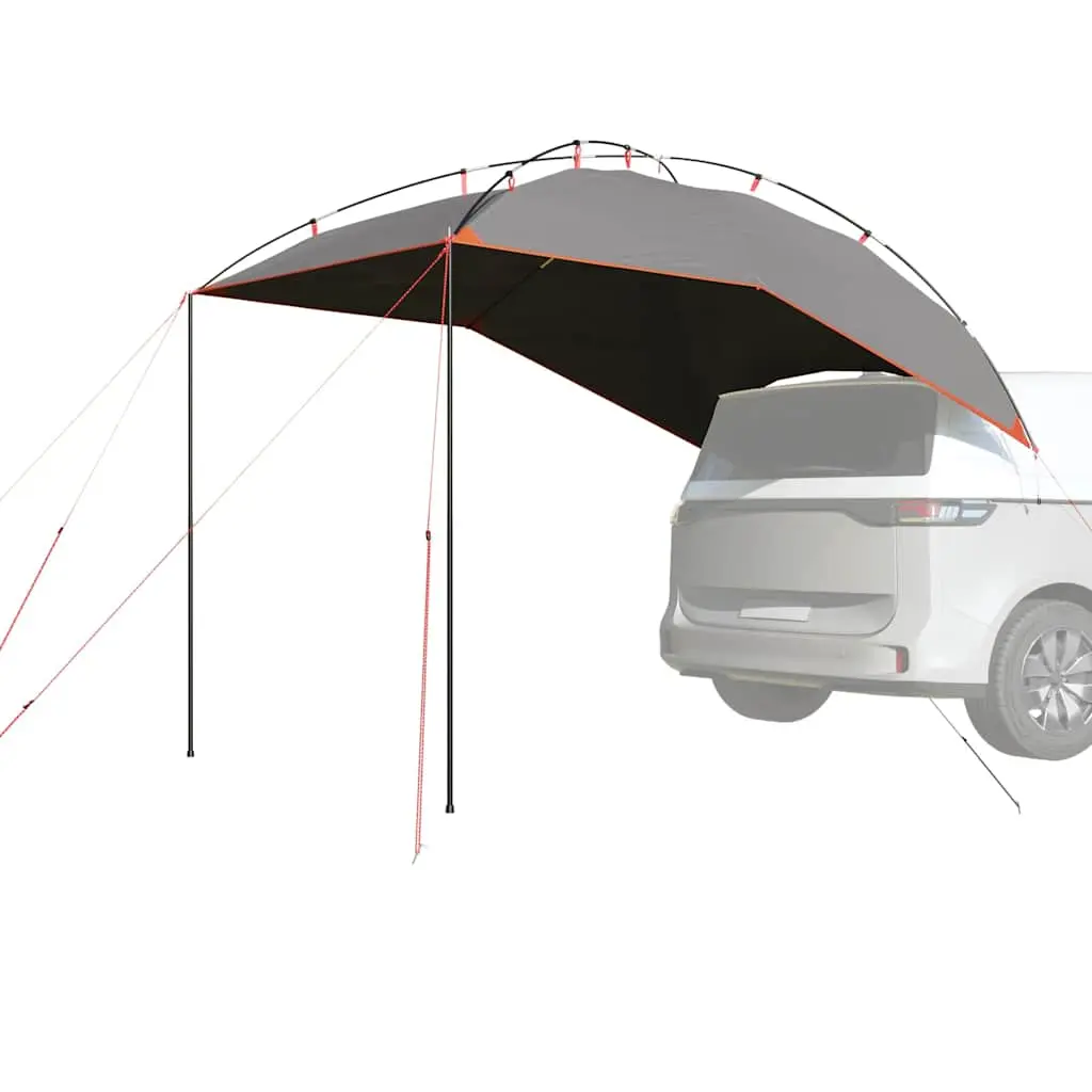 Tenda da Campeggio per Auto Grigio e Arancione Impermeabile