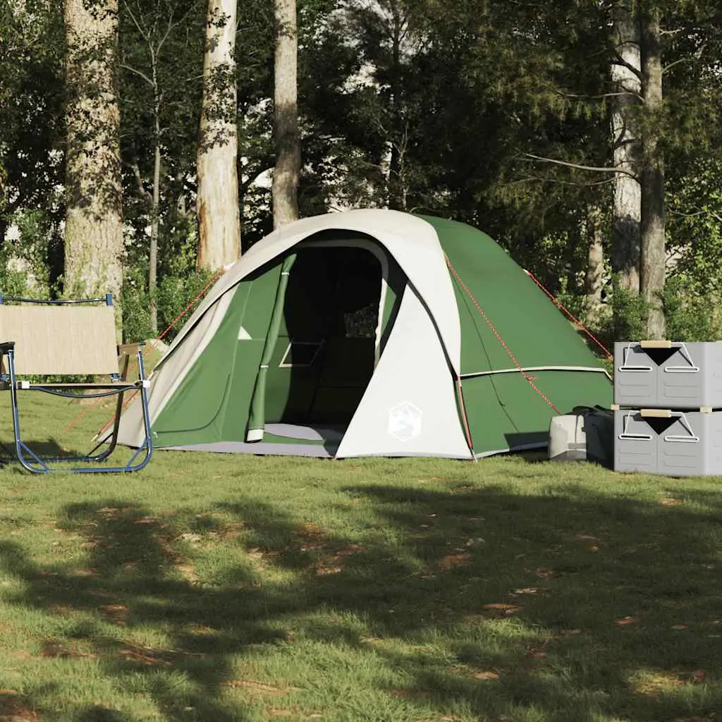 Tenda Familiare Cabina per 6 Persone Verde Impermeabile