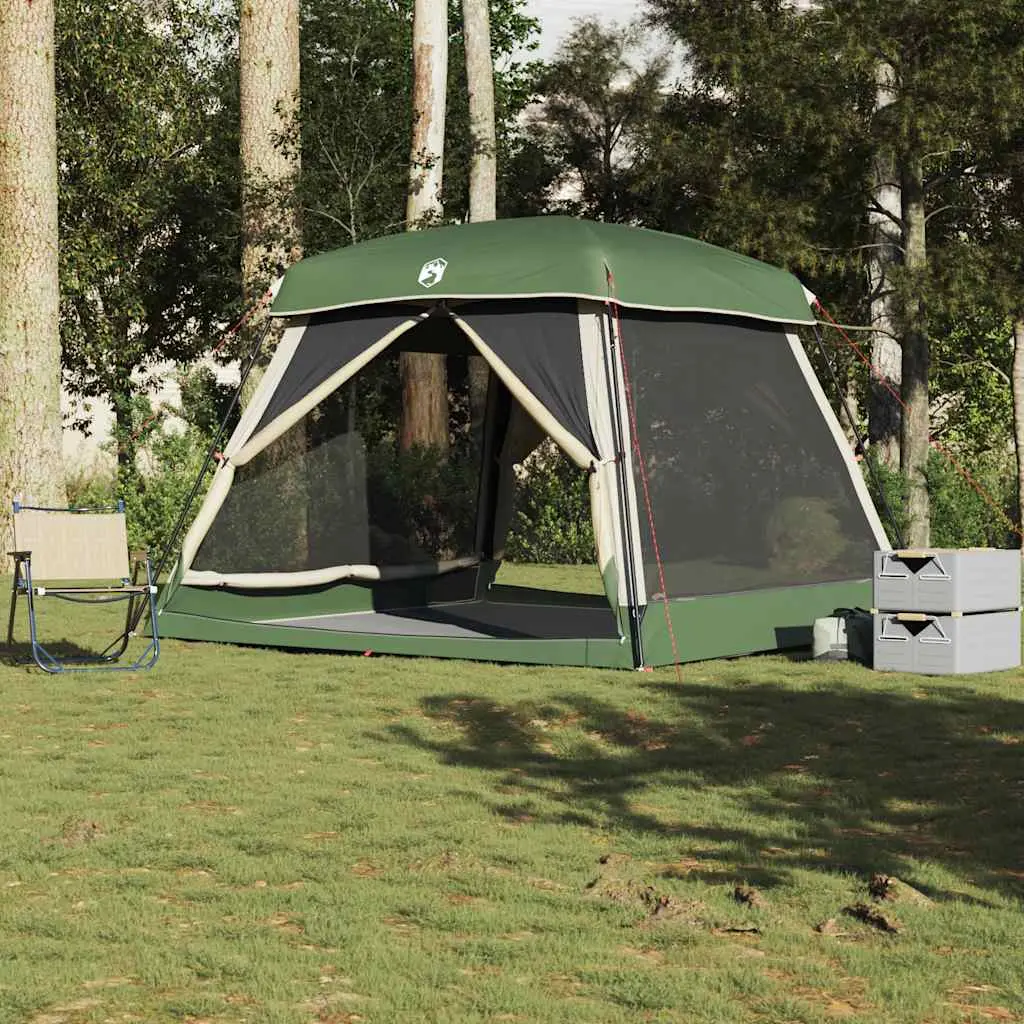 Tenda Familiare Cabina per 6 Persone Verde Impermeabile