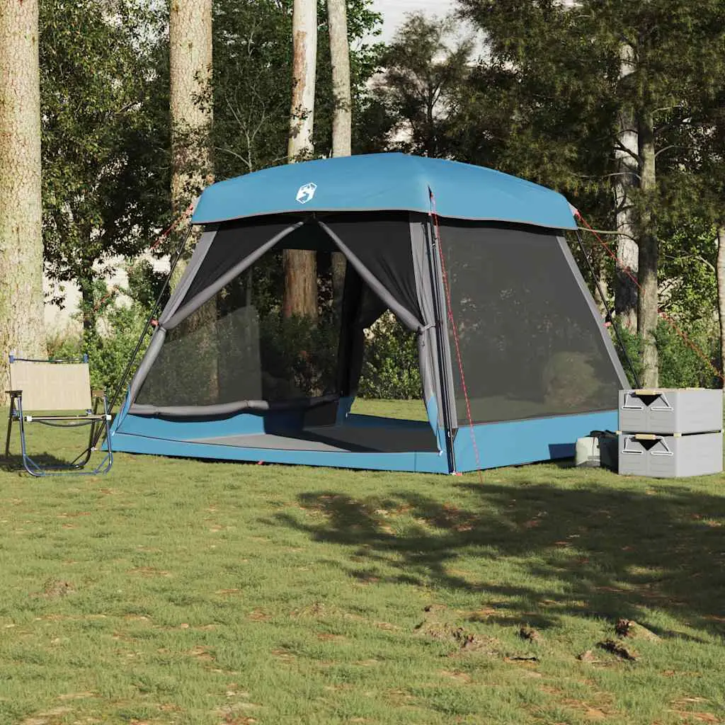 Tenda Familiare Cabina per 6 Persone Blu Impermeabile