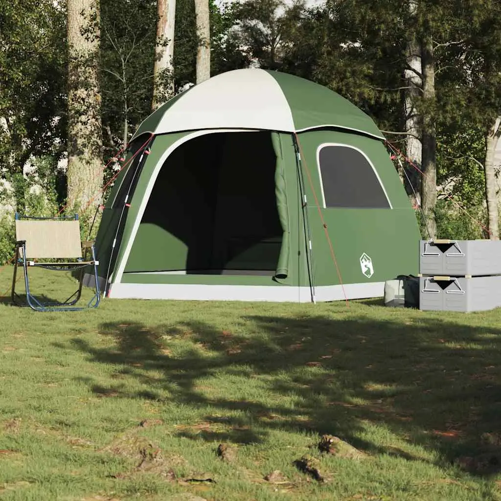 Tenda Familiare Igloo per 6 Persone Verde Impermeabile