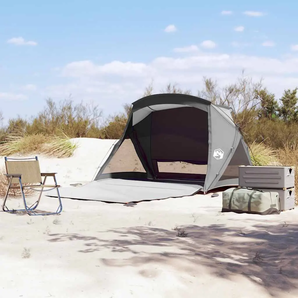 Tenda da Spiaggia 2 Persone Grigia Impermeabile