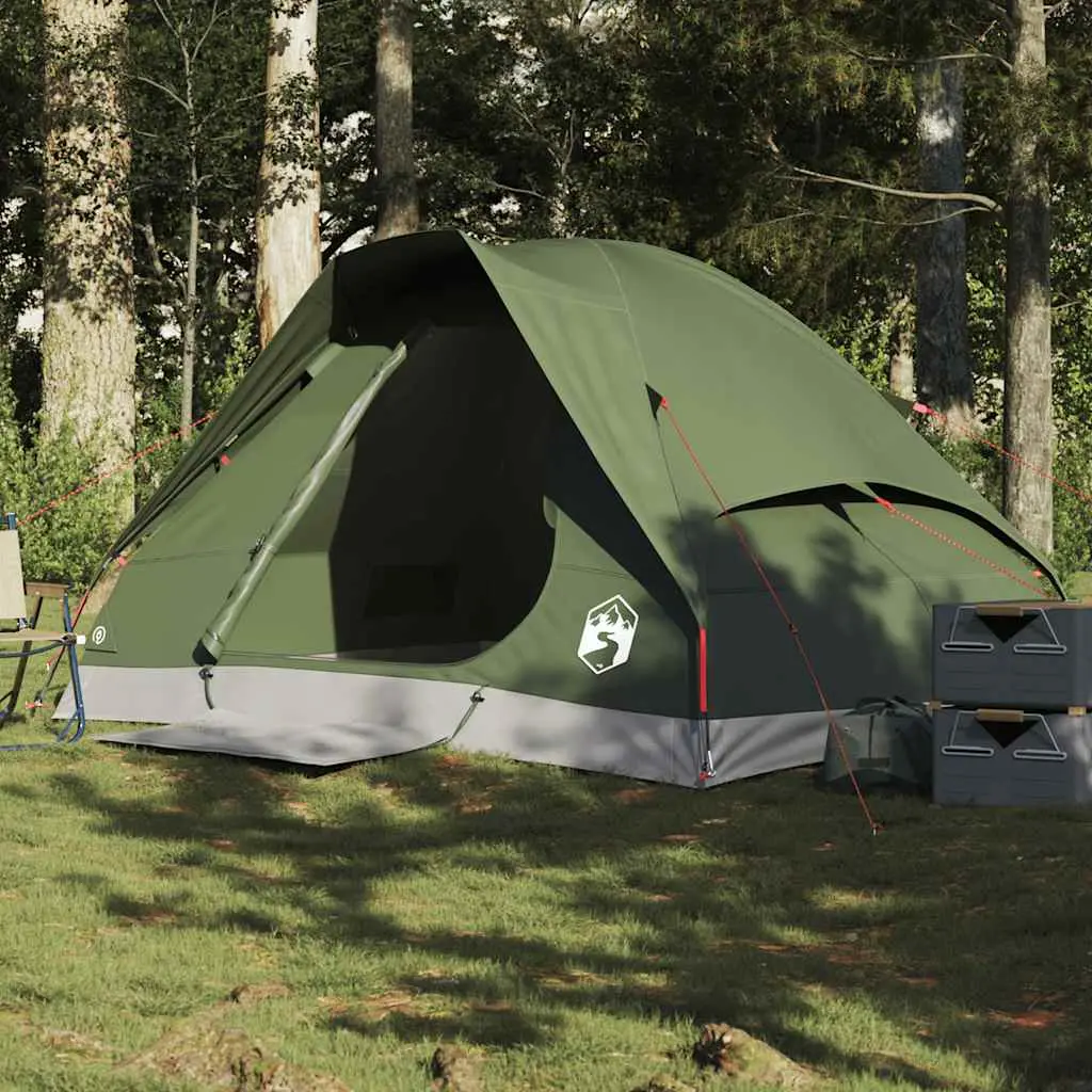 Tenda da Campeggio a Cupola 2 Persone Verde Oliva Impermeabile