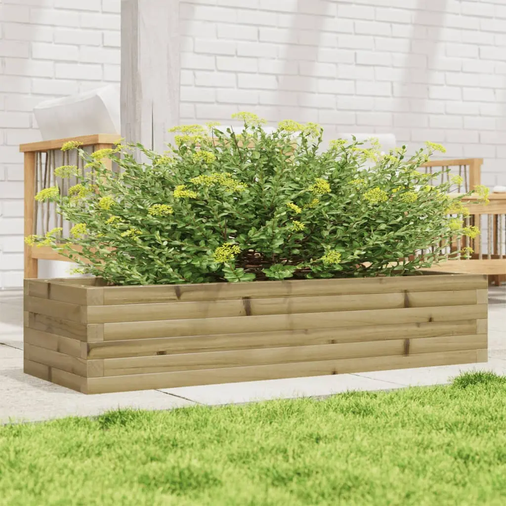 Fioriera da Giardino 110x40x23 cm in Legno di Pino Impregnato