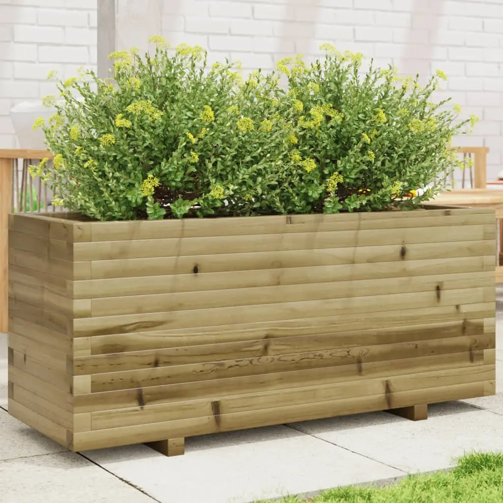 Fioriera da Giardino 110x40x49,5 cm in Legno di Pino Impregnato