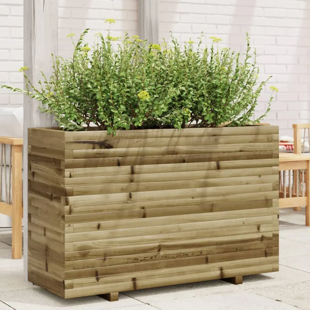 Fioriera da Giardino 110x40x72 cm in Legno di Pino Impregnato