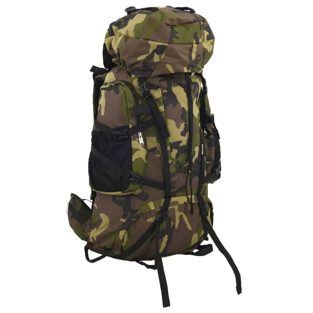 Zaino da Trekking Verde Mimetico 100 L in Tessuto Oxford