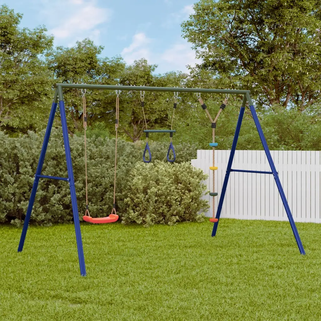 Set Gioco da Esterno con Altalena Trapezio e Altalena a Disco