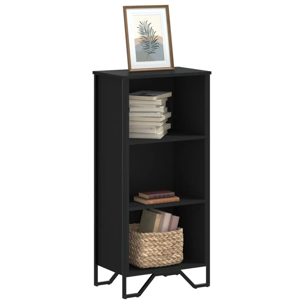 Libreria Nera 50x31x106 cm in Legno Multistrato