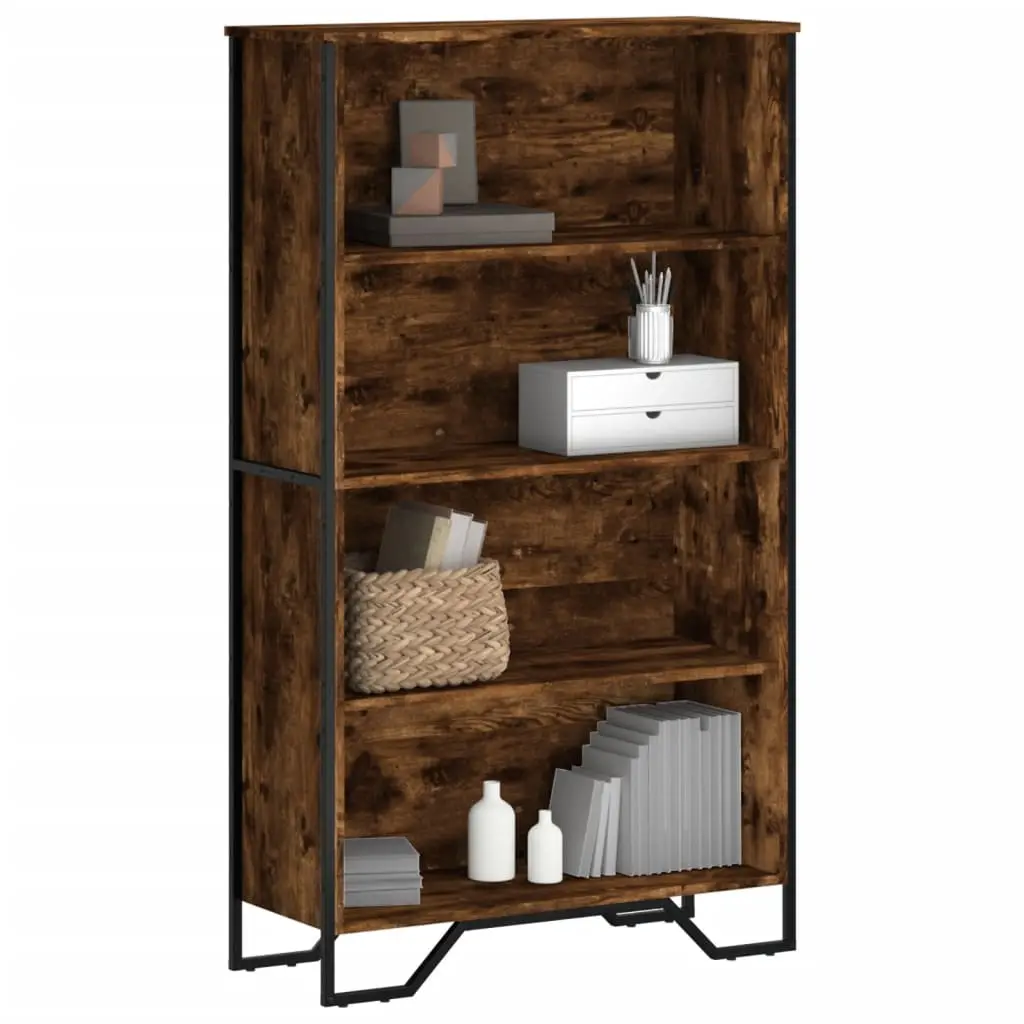 Libreria Rovere Fumo 80x31x137,5 cm in Truciolato