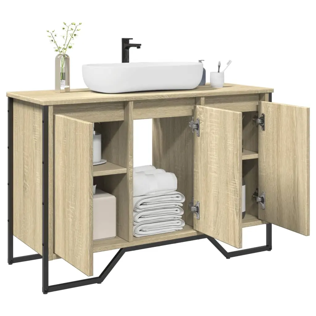 Mobile Lavabo Bagno Rovere Sonoma 91x35x60 cm in Truciolato