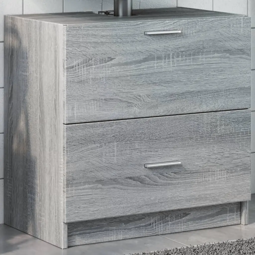 Mobile Lavabo Grigio Sonoma 59x37x59 cm in Truciolare