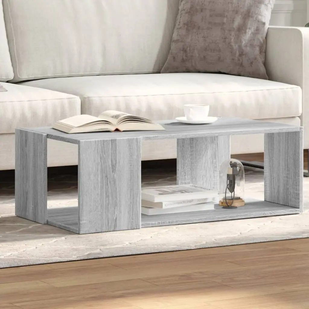 Tavolino Salotto Grigio Sonoma 89,5x48x30 cm Legno Multistrato