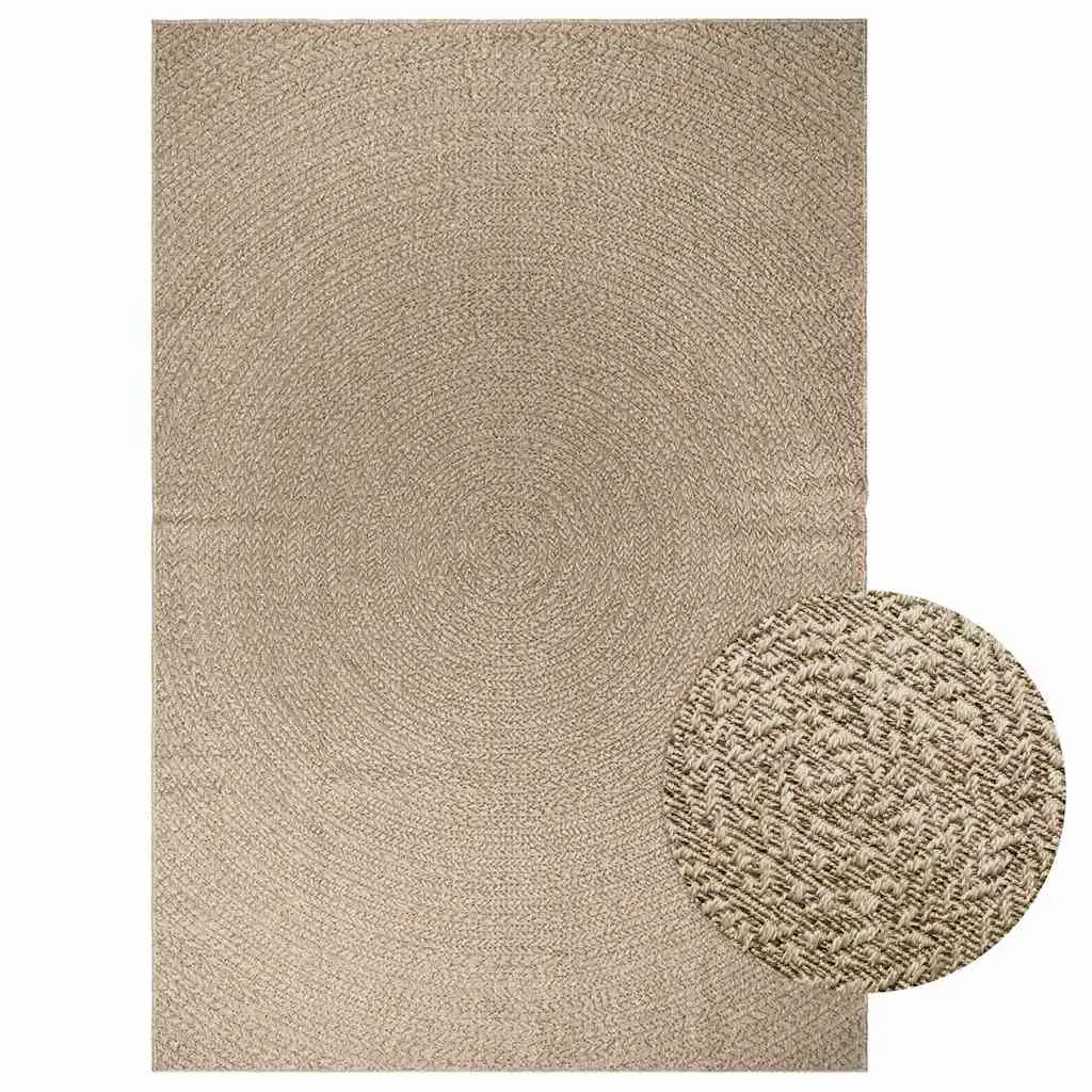 Tappeto ZIZUR Beige 200x290 cm Aspetto Iuta Interni ed Esterni