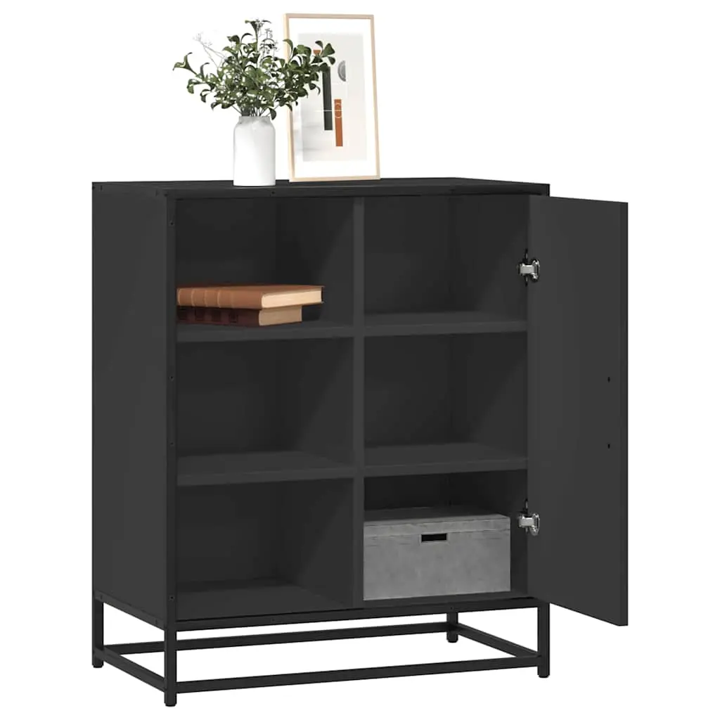 Credenza Nero 62x35x76 cm in Legno Multistrato