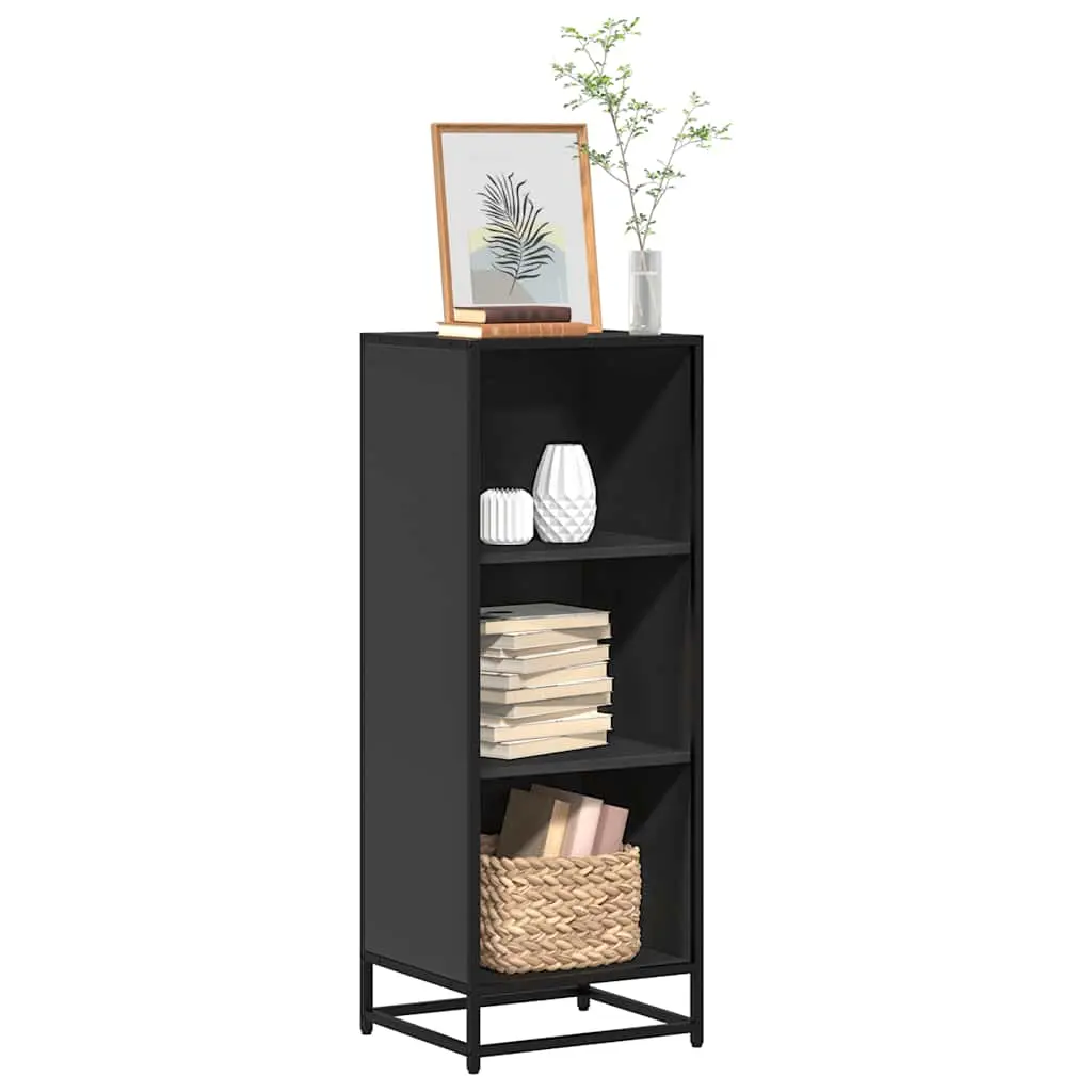 Libreria Nera 40x35x107,5 cm in Legno Multistrato