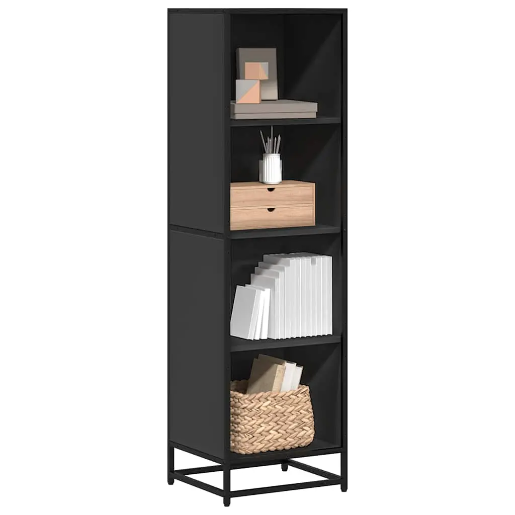 Libreria Nera 40x35x139 cm in Legno Multistrato