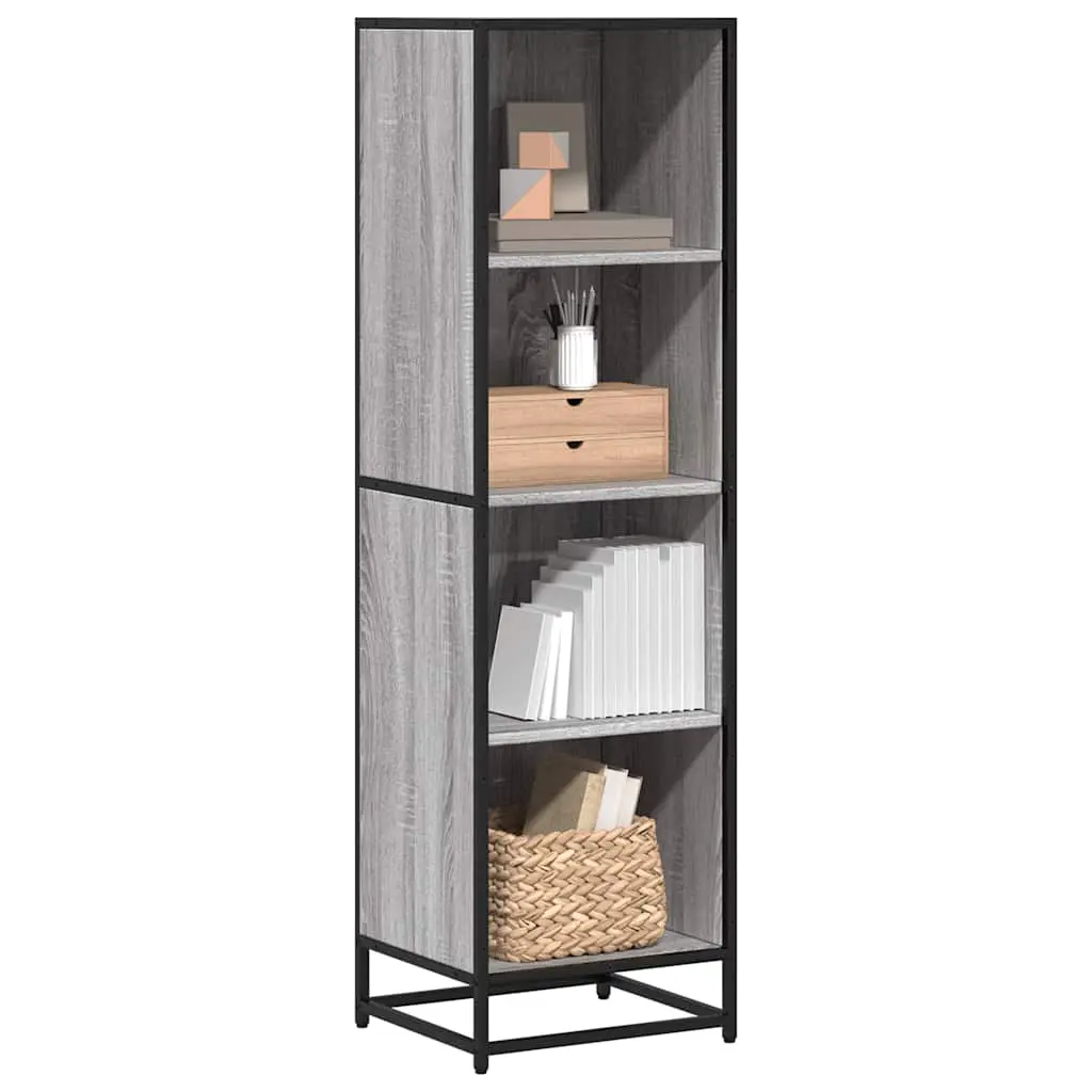 Libreria Grigio Sonoma 40x35x139 cm in Legno Multistrato