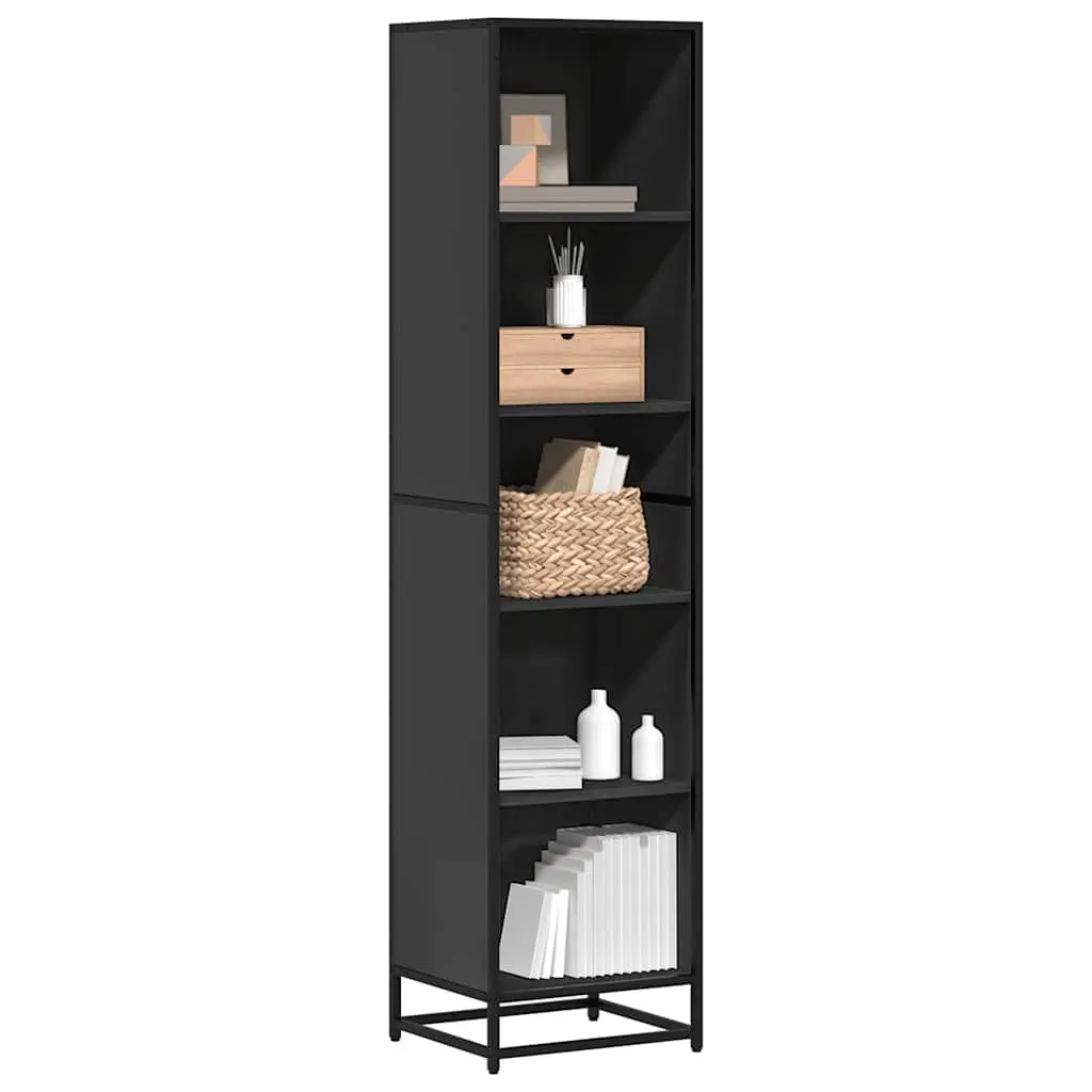 Libreria Nera 40x35x170,5 cm in Legno Multistrato