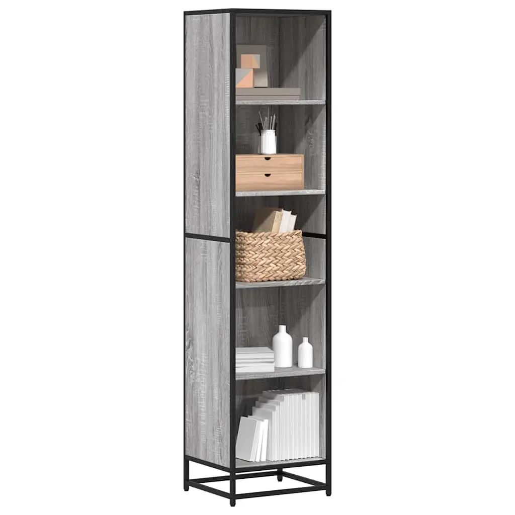 Libreria Grigio Sonoma 40x35x170,5 cm in Legno Multistrato