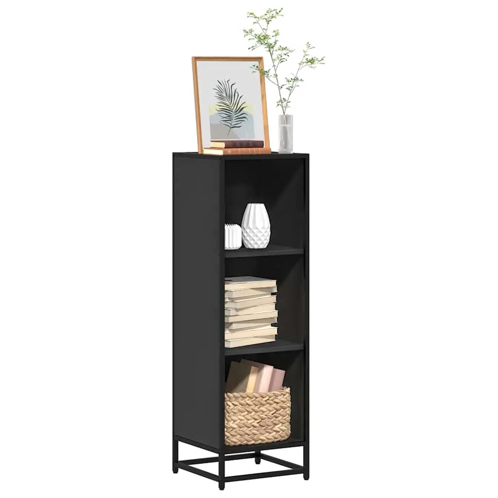 Libreria Nera 33,5x33x107,5 cm in Legno Multistrato