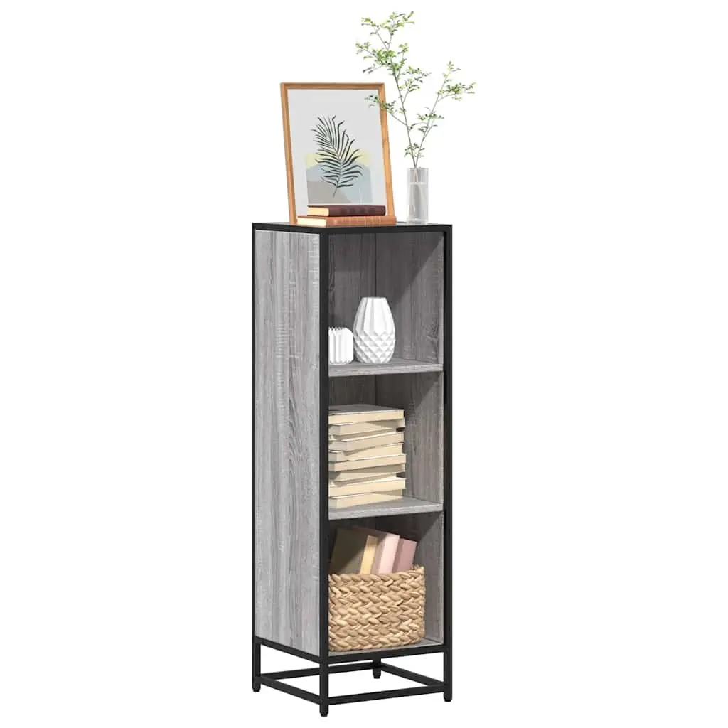 Libreria Grigio Sonoma 33,5x33x107,5 cm in Legno Multistrato