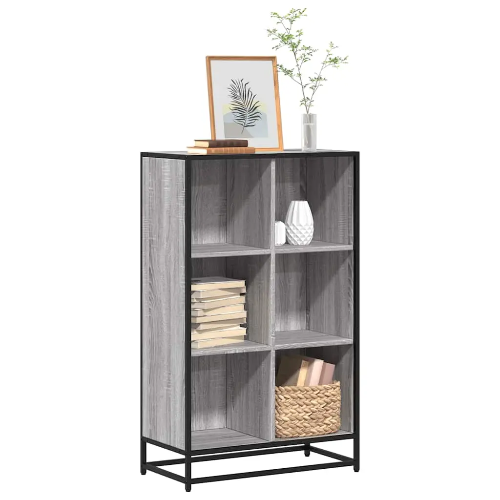 Libreria Grigio Sonoma 65,5x33x107,5 cm in Legno Multistrato