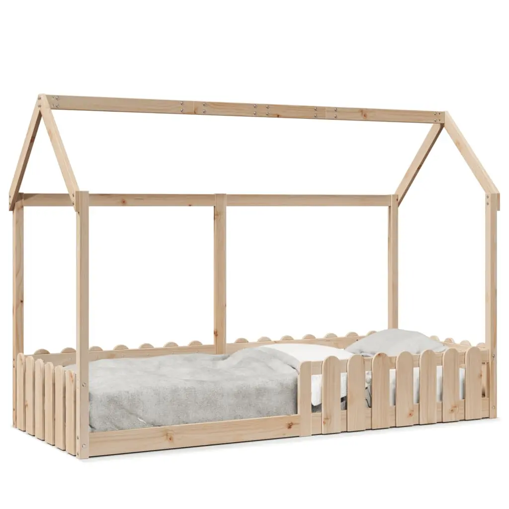 Giroletto Casetta per Bambini 80x200 cm Legno Massello di Pino