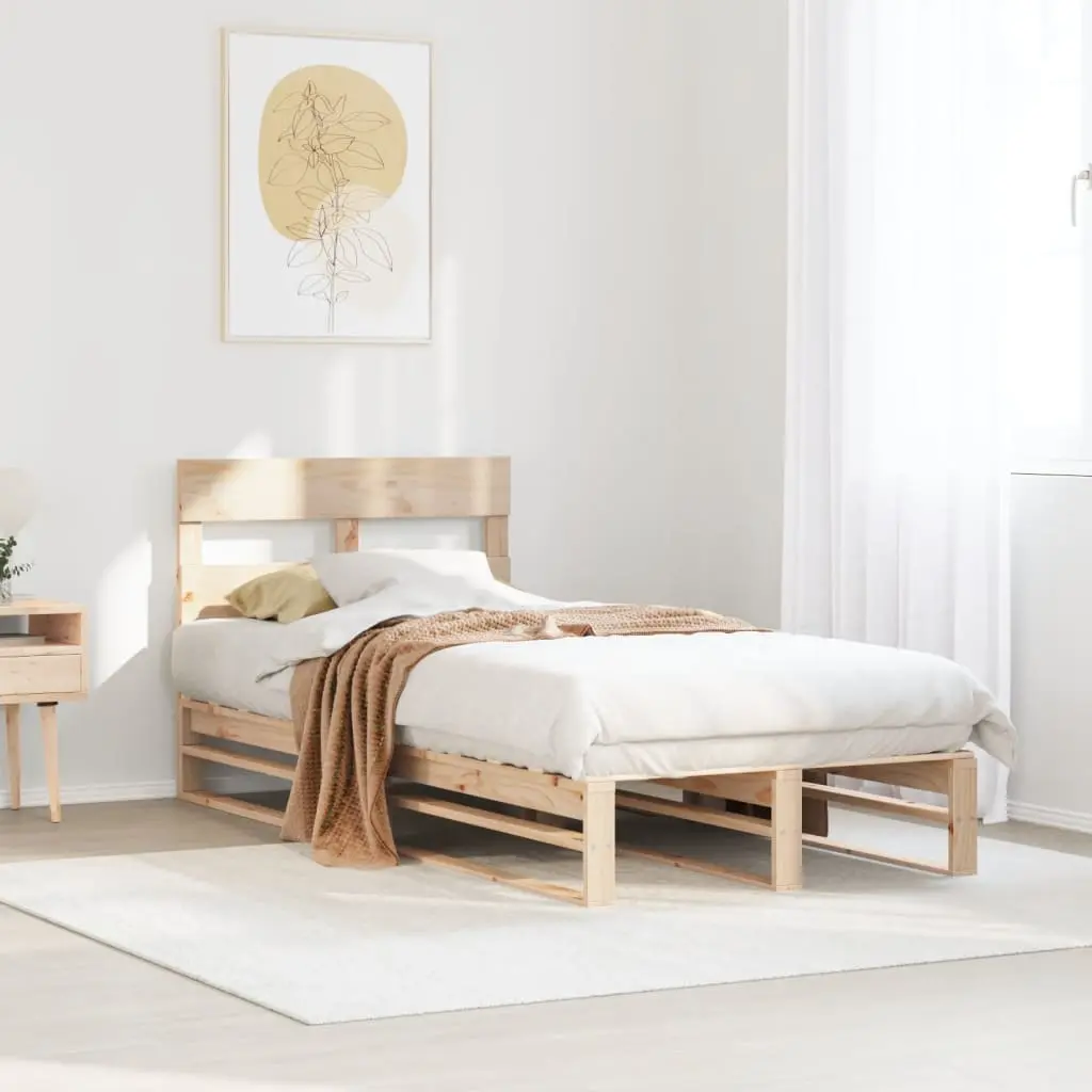 Letto senza Materasso 90x200 cm in Legno Massello di Pino