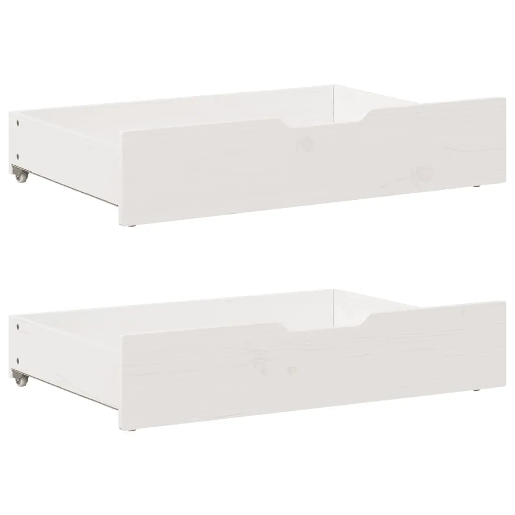 Cassettoni da Letto 2 pz Bianchi 85x55x16 cm in Legno di Pino