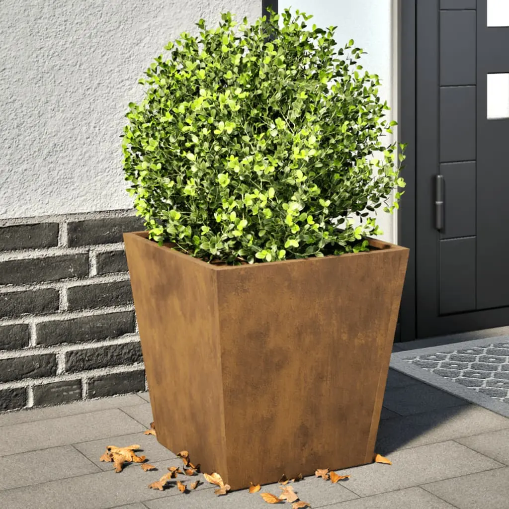 Fioriere da Giardino 2 pz 40x40x40 cm in Acciaio Corten