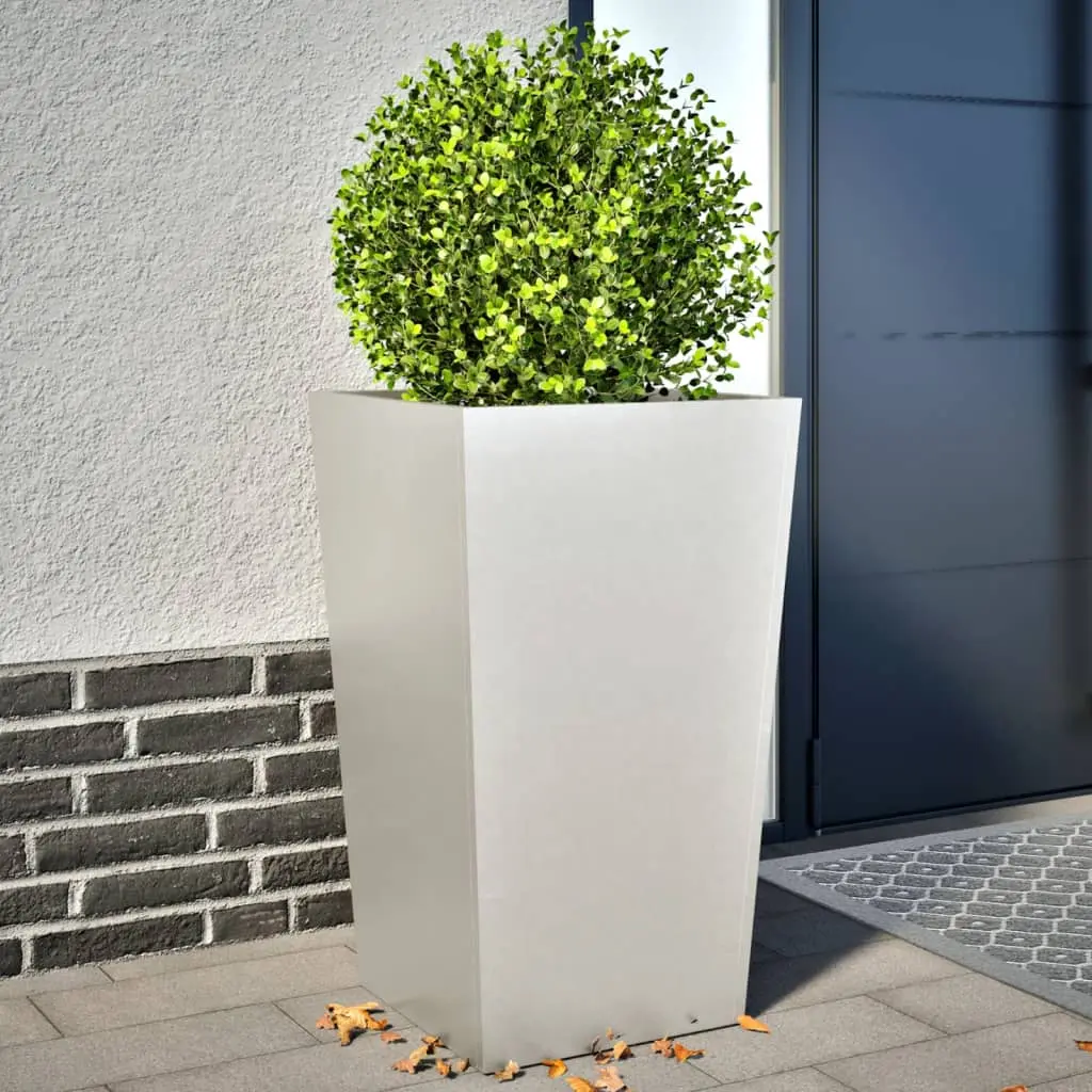 Fioriere da Giardino 2 pz 45x45x75 cm in Acciaio Inox