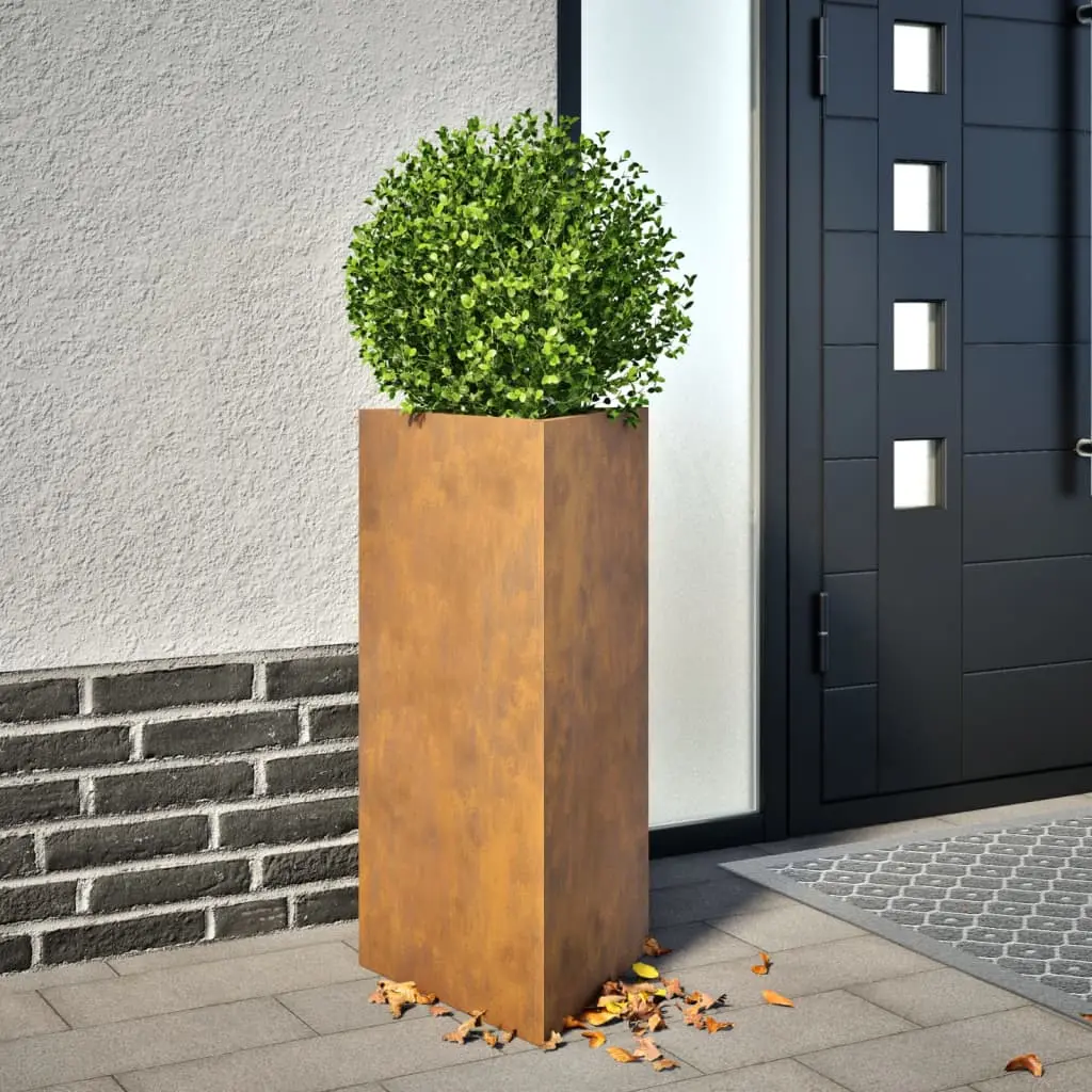 Fioriere 2 pz Triangolari 40x34,5x70 cm in Acciaio Corten