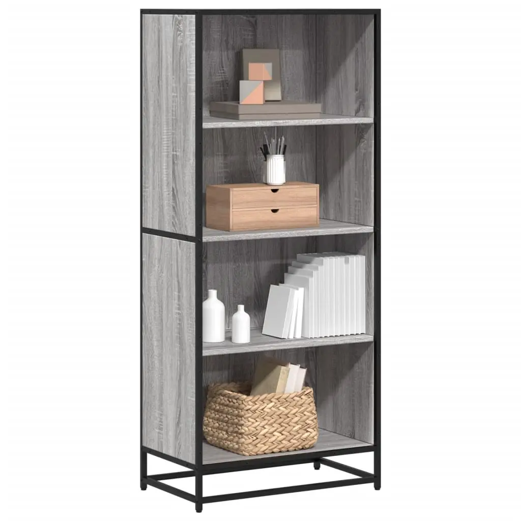 Libreria Grigio Sonoma 60x35x139 cm in Truciolato