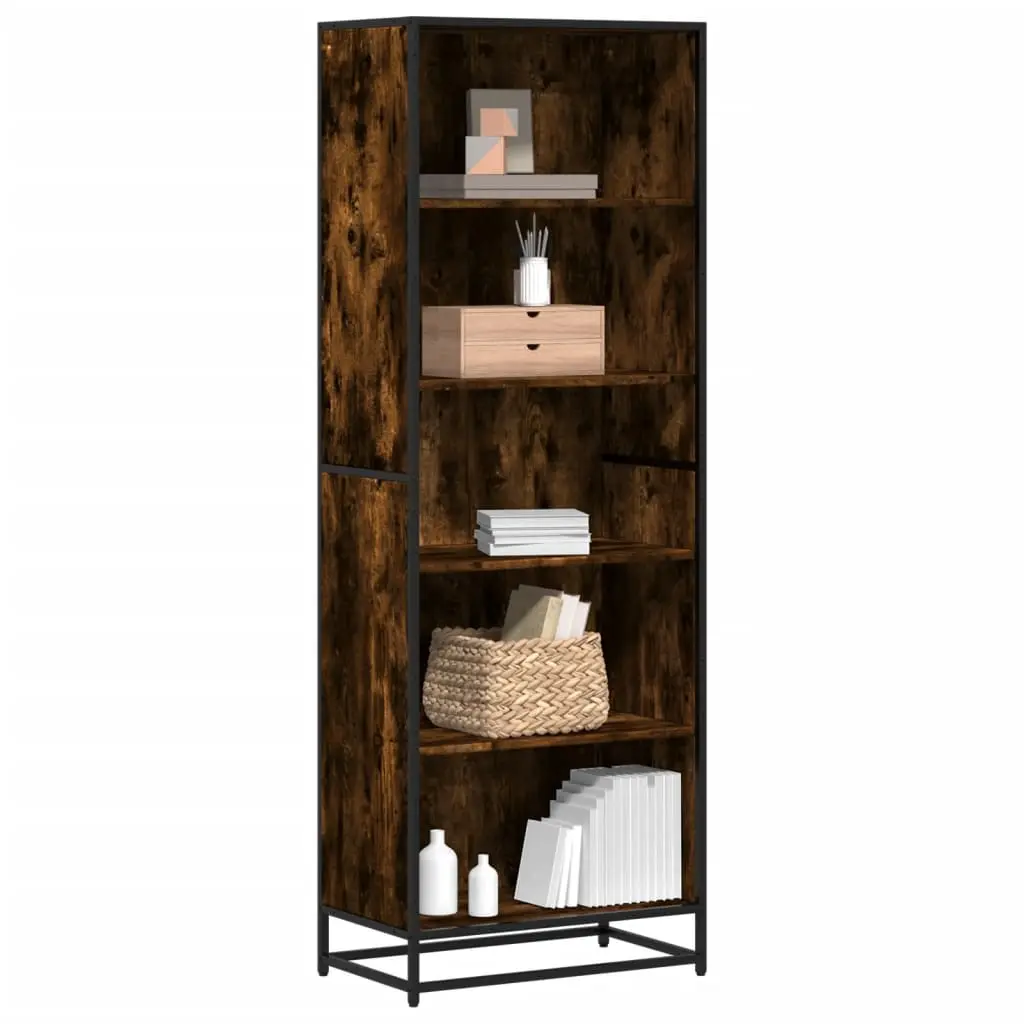 Libreria Rovere Fumo 60x35x170,5 cm in Truciolato