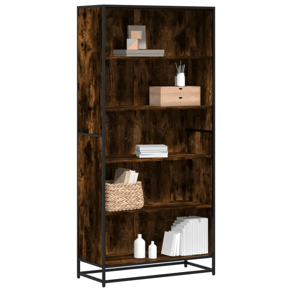 Libreria Rovere Fumo 80,5x35x170,5 cm in Truciolato