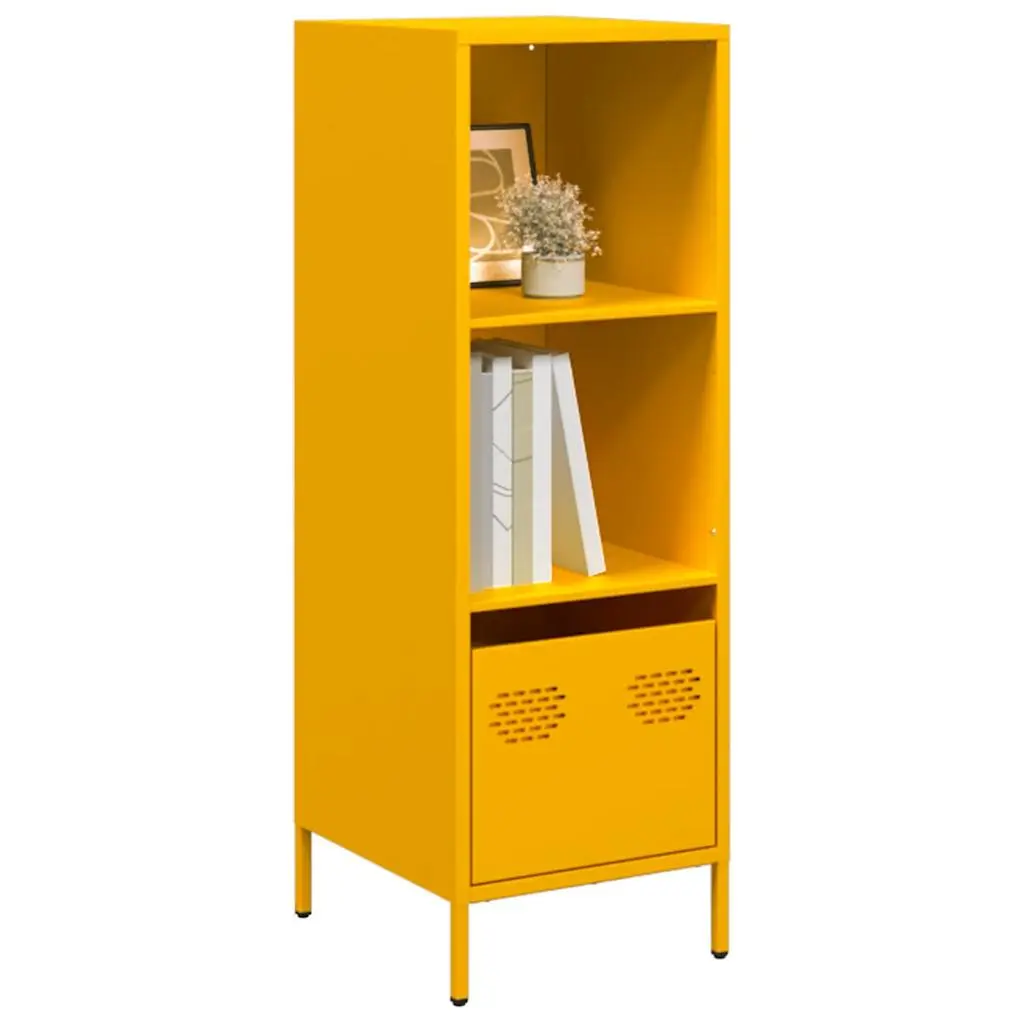 Credenza Giallo Senape 35x39x103,5 cm in Acciaio